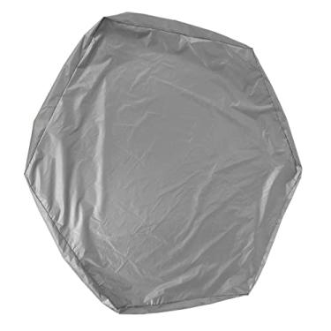 Imagem de ZAWELIYO Capa Impermeável para Piscina de Caixa de Areia, Guarda-sol Protetor Hexagonal para Brinquedos de Areia, Design de Cordão Fácil de Limpar (Cinza)