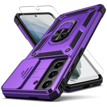 Imagem de Capa YZOK para Galaxy S21 Plus, com capa de câmera deslizante, proteto