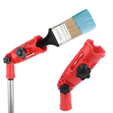 Imagem de 1 peça de ferramenta extensora de pincel de pintura multiângulo, ferramenta de corte de tinta de teto alto, suporte de fixação de poste de extensão ajustável para pincel, rolo, raspador, alça segura