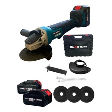 Imagem de CLAXTON Esmerilhadeira Sem Fio com Bateria 21V 4.0Ah 2 Baterias Brushless Lixadeira Angular Profissional 850W 3 Discos 4-1/2” (115/125mm) 11000rpm