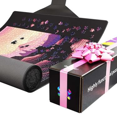 Imagem de Puzzlup Tapete de quebra-cabeça de até 1000 peças - 59 x 100 cm - Rolo de quebra-cabeça premium para 500 e 1000 peças - Enrole em segundos - Rolo de tapete para quebra-cabeça com embalagem de presente