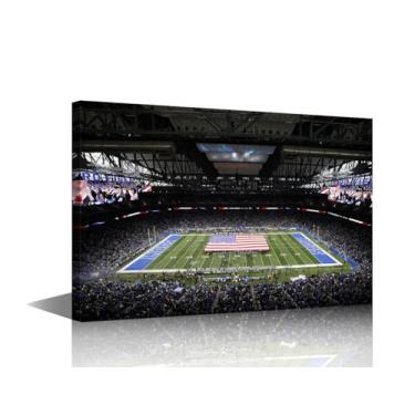 Imagem de Pintura de parede de campo de futebol/estádio de futebol quarto sala de estar decoração de parede quadros modernos quadros esportivos impressões em tela arte para decoração de parede banheiro