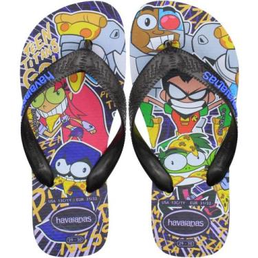 Imagem de Chinelo de Dedo Infantil Havaianas Kids Top Warner Menino, 27/28, Pret
