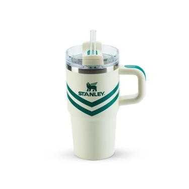 Imagem de Copo Quencher Stanley Com Canudo Com Alça 591ml Cream Chevron