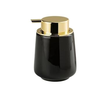 Imagem de Dispensador de sabão líquido para dispensador de sabão de cozinha, garrafa de espuma de cerâmica simples, sabonete para as mãos, gel de banho, xampu, loção para pressão, garrafa de hotel, casa