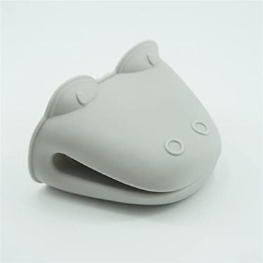 Imagem de Luvas de silicone de desenho animado de 2 peças resistentes ao calor luvas de churrasco de cozinha clipe de luva de forno (cor: B, tamanho