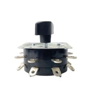 Imagem de Interruptor de soldador KDH-40/2-8 contator 8 posições dois polos 16 pinos 40A para máquina de solda pino de cobre rotativo prata-placa