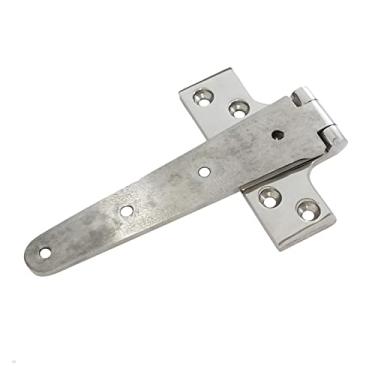 Imagem de 1/2 peças T com dobradiças, aço inoxidável 316 resistente, janelas, cercas, suprimentos para porta de celeiro e dobradiças (cor: 1 pacote, tamanho: B)