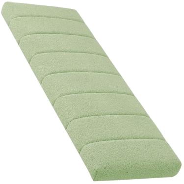 Imagem de Almofada de Banco Personalizada Durável Tufada Antiderrapante Moderna Decorativa para Móveis Internos/Externos e Assento de Janela(Matcha Green,30x105cm 12x41in)