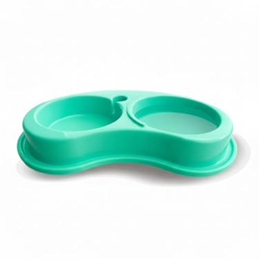 Imagem de Bebedouro Automático e Comedouro Duplo Anti Formiga para Cães e Gatos, Suporte para Garrafa Pet, Ração e Água(Verde,G - 1550 ml)