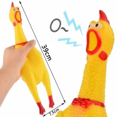 Imagem de Brinquedo Pet Frango Galinha de Morder 38cm com Som - 99 Express