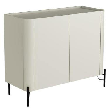 Imagem de Buffet Para Sala De Jantar 2 Portas 1 Gaveta Pés Industrial Preto Naim I03 Luna - Lyam