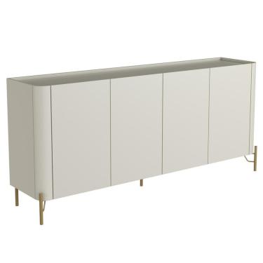 Imagem de Buffet Para Sala De Jantar 4 Portas 1 Gaveta Pés Industrial Dourado Naim I03 Luna - Lyam