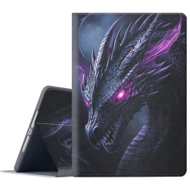 Imagem de FGDRFGRW Capa para Samsung Galaxy Tab A11/A9 de 8,7 polegadas 2025/2023, suporte ajustável, função despertar/hibernar, capa de proteção total - Dragão