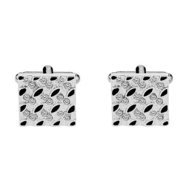 Imagem de Cufflinks Creative Square para homens com enfeites de diamante - Yiwei
