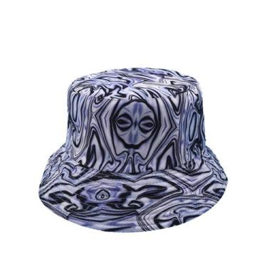 Imagem de Bucket Hat Faces Paintings Anime Unissex Beach Fisherman - Yiweisai
