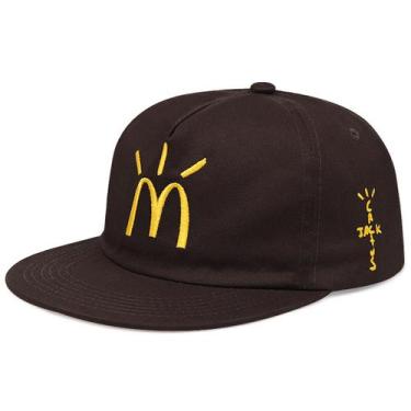 Imagem de Boné de beisebol Travisi Scotts Anime Snapback, algodão preto - yiweis