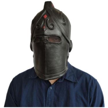 Imagem de Máscara Black Knight Latex Full Face para cosplay de festa - yiweisai