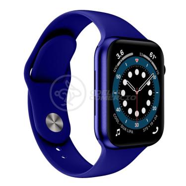 Imagem de Smartwatch Iwo W46 S Azul Troca Pulseira Ligações