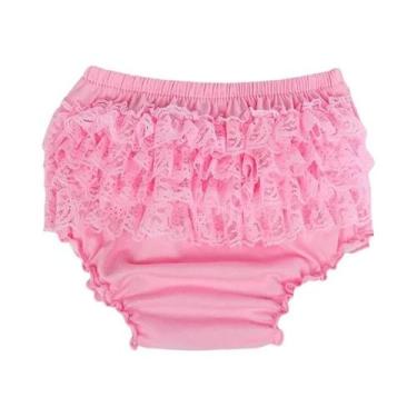 Imagem de Shorts De Algodão Com Renda Elástica Para Meninas E Meninos, Roupa De 