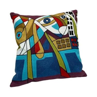 Imagem de Capa De Almofada Decorativa Abstrata Impressa Em 3D Picasso Para Sofá,