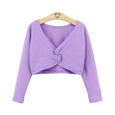 Imagem de Leotardo De Dança De Manga Longa Para Meninas, Top Pullover Para Práti