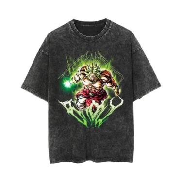 Imagem de Camiseta Masculina Oversized De Algodão Com Estampa Dragon Ball Verão 