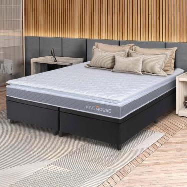 Imagem de Cama Box Baú Durban Espuma D28 King 193x203 Preto King House
