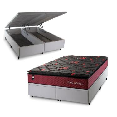 Imagem de Cama Box Baú Toronto C/ Molas Ensacadas 193x203 King House