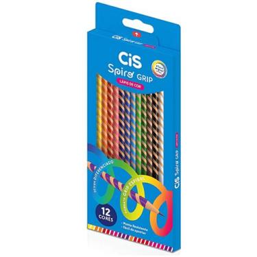 Imagem de Lápis de Cor Cis Spiro Grip c/ 12 Cores - Cis
