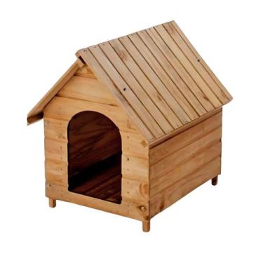 Imagem de Casinha de Cachorro de Madeira Pinus N3 61 X 60 X 70 Avipet - Antonio 
