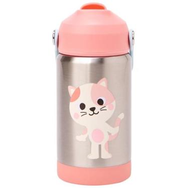 Imagem de Copo Termico Gato 360ml Camada Dupla com Alça 22184 - Buba