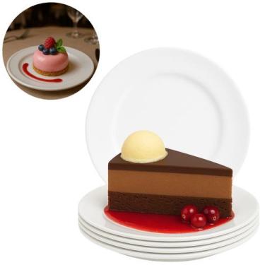Imagem de 6 Pratos em Melamina Sobremesa Para Buffet Restaurante 20cm - Sk