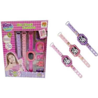 Imagem de Kit Relogio Fashion 3 Pulseiras Biju Collection DM TOYS