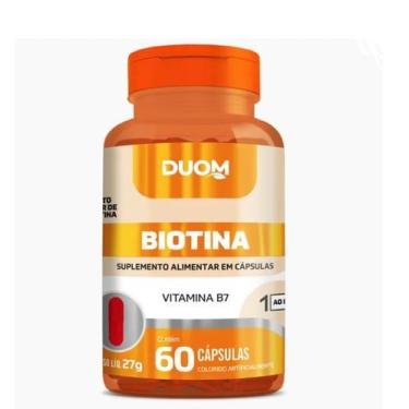Imagem de Suplemento Alimentar Vitamina B7 Biotina 60 Cps 27g  Duom