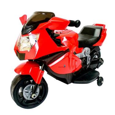 Imagem de Mini Moto Elétrica Infantil 6V com Luz e Som Vermelha - IMPORTWAY