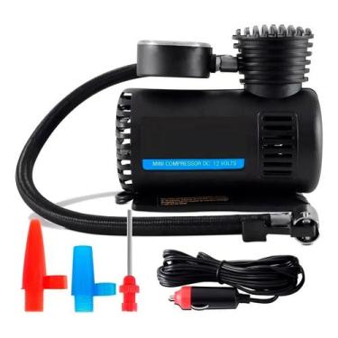 Imagem de Mini Compressor De Ar Portátil Automotivo Eurus Preto Mon. - Sem marca