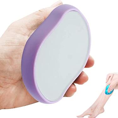 Imagem de Pedra apagadora de cabelo Bleame Crystal, cortador de depilador de cristal nano magico indolor, remoção de cabelo físico masculino feminino para perna traseira do braço (roxo)