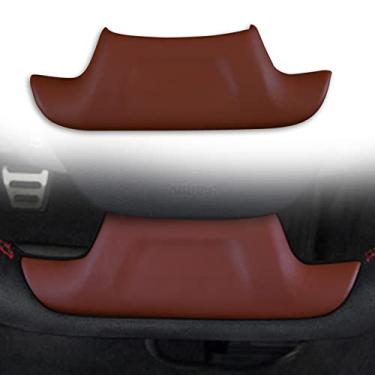 Imagem de FINMOKAL Para Chevrolet Camaro 2016-2021 Interior Em Couro Capa Inferior Do Volante Vermelho