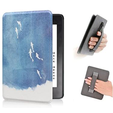Imagem de Capa compatível com a 11ª geração do Kindle lançado em 2022, modelo (C2V2L3). Capa à prova de queda com alça de mão e despertar para hibernar automático, não para Kindle Paperwhite de 11ª geração