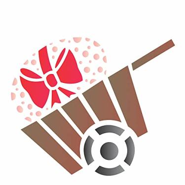 Imagem de Stencil de Acetato para Pintura OPA Simples 14 x 14 cm - 1896 Carrinho com Ovo