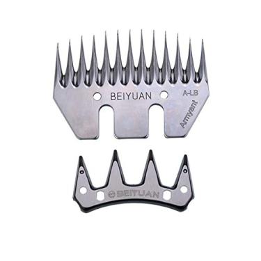 Imagem de Kit Lâmina 13 Dentes P/Tosquiadeira Máquina Tosar Carneiro Ovino Ovelha KaQi