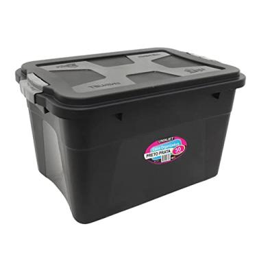 Imagem de Caixa Organizadora 30 Litros Preto c/Trava Uninjet