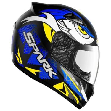 Imagem de Capacete EBF Spark Dragon - Preto Fosco e Azul - 61