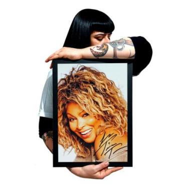 Imagem de Quadro Poster Moldurado Homenagem Tina Turner Com Assinatura - Fanarte