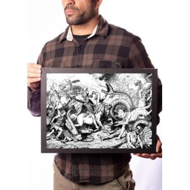 Imagem de Quadro Mitologia Nórdica Arte Ragnarök O Confronto Final - Fanarte