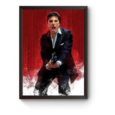 Imagem de Quadro Scarface Poster Moldurado - Fanarte