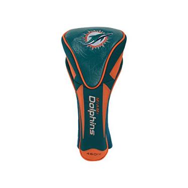 Imagem de Team Golf NFL Miami Dolphins Capa de cabeça de motorista Apex Single Apex Golf Club Single Apex Driver Headcover, serve para todos os tacos grandes, design realmente elegante