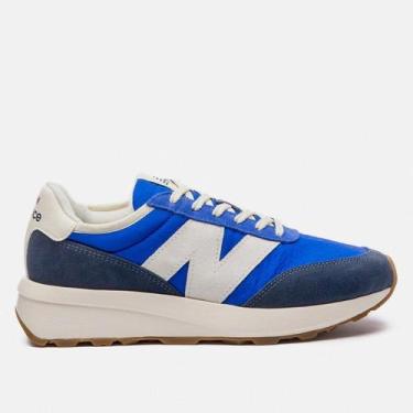Imagem de Tênis New Balance 370v1 Unissex, Azul, 36