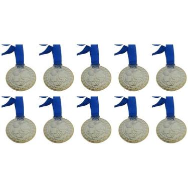 Imagem de Kit C/10 Medalhas de Ouro Prata ou Bronze Honra ao Merito C/Fita 950 -